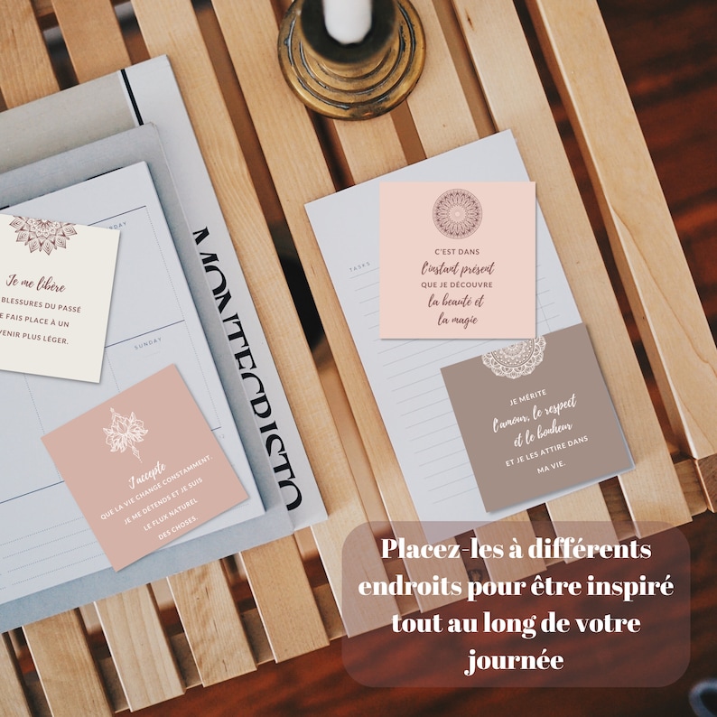 48 Positive Affirmation Cards to Print Mantra Positive Thinking Ritual ...