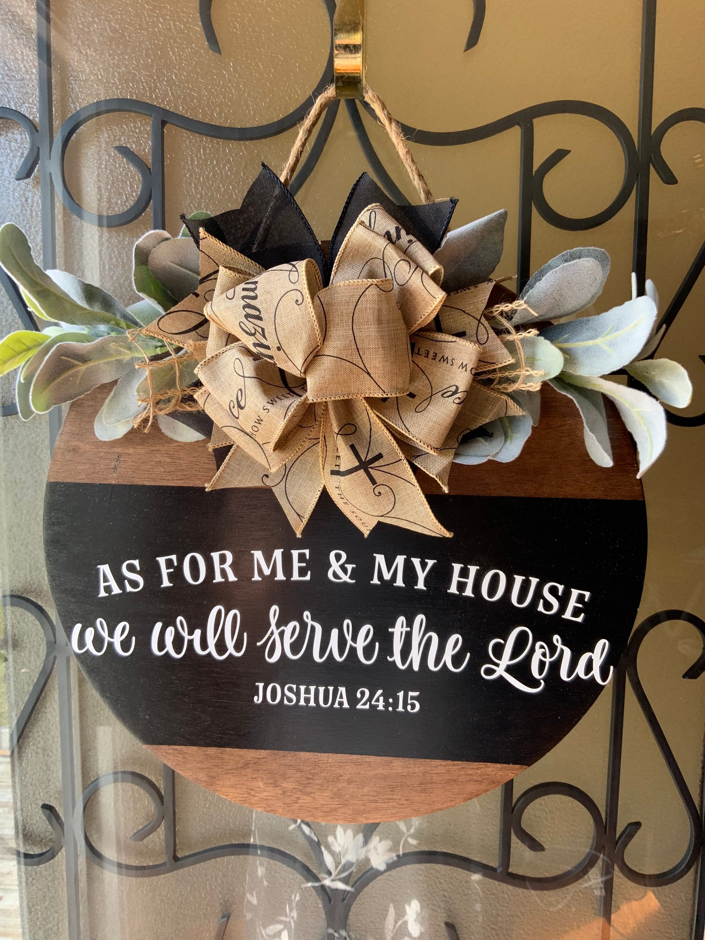 As for Me and My House We Will Serve the Lord Round Door Hanger - Etsy