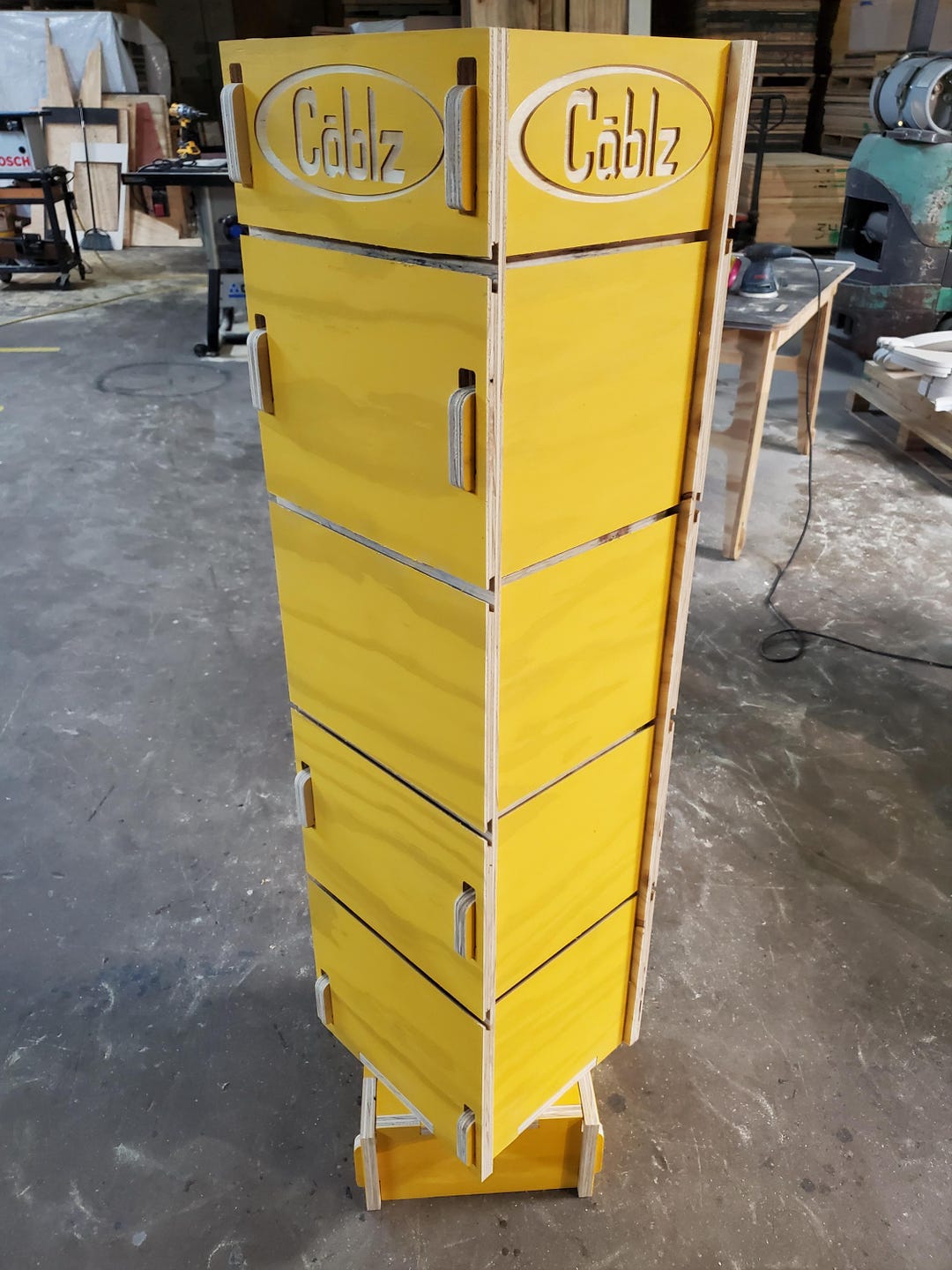 Panelboard Display Rack Customized Collapsible Rotating Slatwall Board Display Rack 13