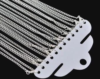 12x SILVER Plated NECKLACES Twisted Curb Chain 16" - 28" Bulk Wholesale Jewellery