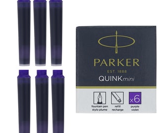 Parker Quink Mini Ink Cartridges Pack of 6