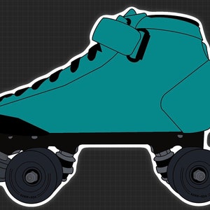 Roller skate sticker / roller derby / skater / skating / custom