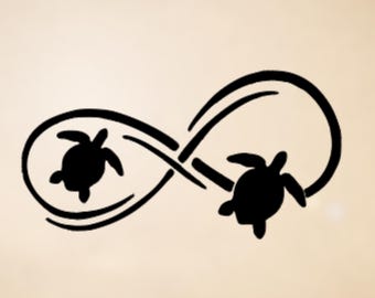 Infinity Turtle Decal - Laptop, Car, Water Bottle Decals