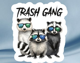 Pegatina de mapache de Trash Gang • Vinilo impermeable