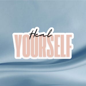 Pegatina con frase "Cúrate a ti mismo", pegatina inspiradora para diarios, pegatina motivacional para portátiles, vasos, agendas, teléfonos y cuadernos