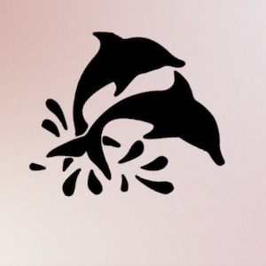 Dancing Dolphins Vinyl Decal: Car, Laptop, Water Bottle Art