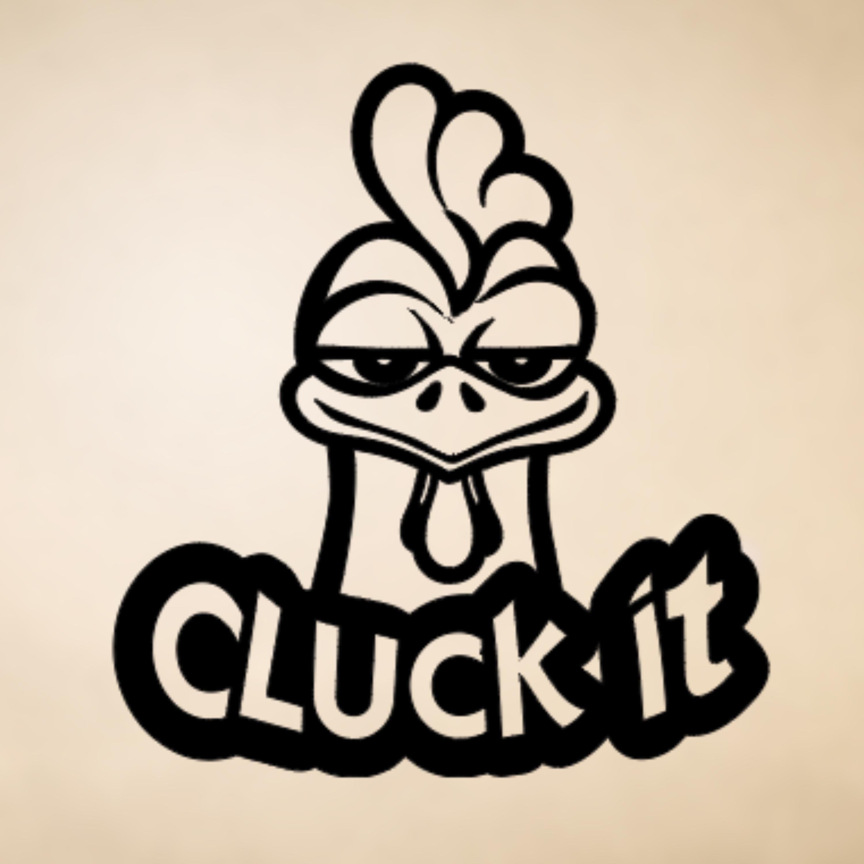 Funny Chicken Decal: Cluck It Vinyl Decal - Laptop, Car, Water Bottle ...