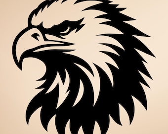 Bald Eagle Head Decal • Patriotic American Bird Silhouette Sticker