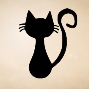 Minimalist BOHO Cat Simple Silhouette - Vinyl Decal, Decal for Car Windows, Truck, Laptop, Mugs, Notebook, Phones, Tumblers, Journal, Kindle