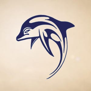 Dancing Dolphin Vinyl Decal: Car, Laptop, Water Bottle Art
