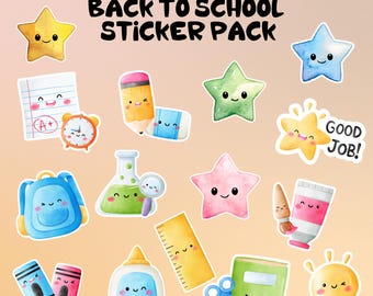 Paquete de pegatinas Kawaii para la escuela: Pegatinas pastel para agenda, recompensas para profesores