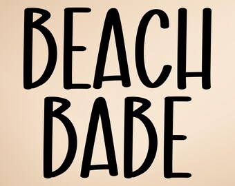 Beach Babe Decal – Waterproof Vinyl Sticker for Laptop, Car, Tumbler