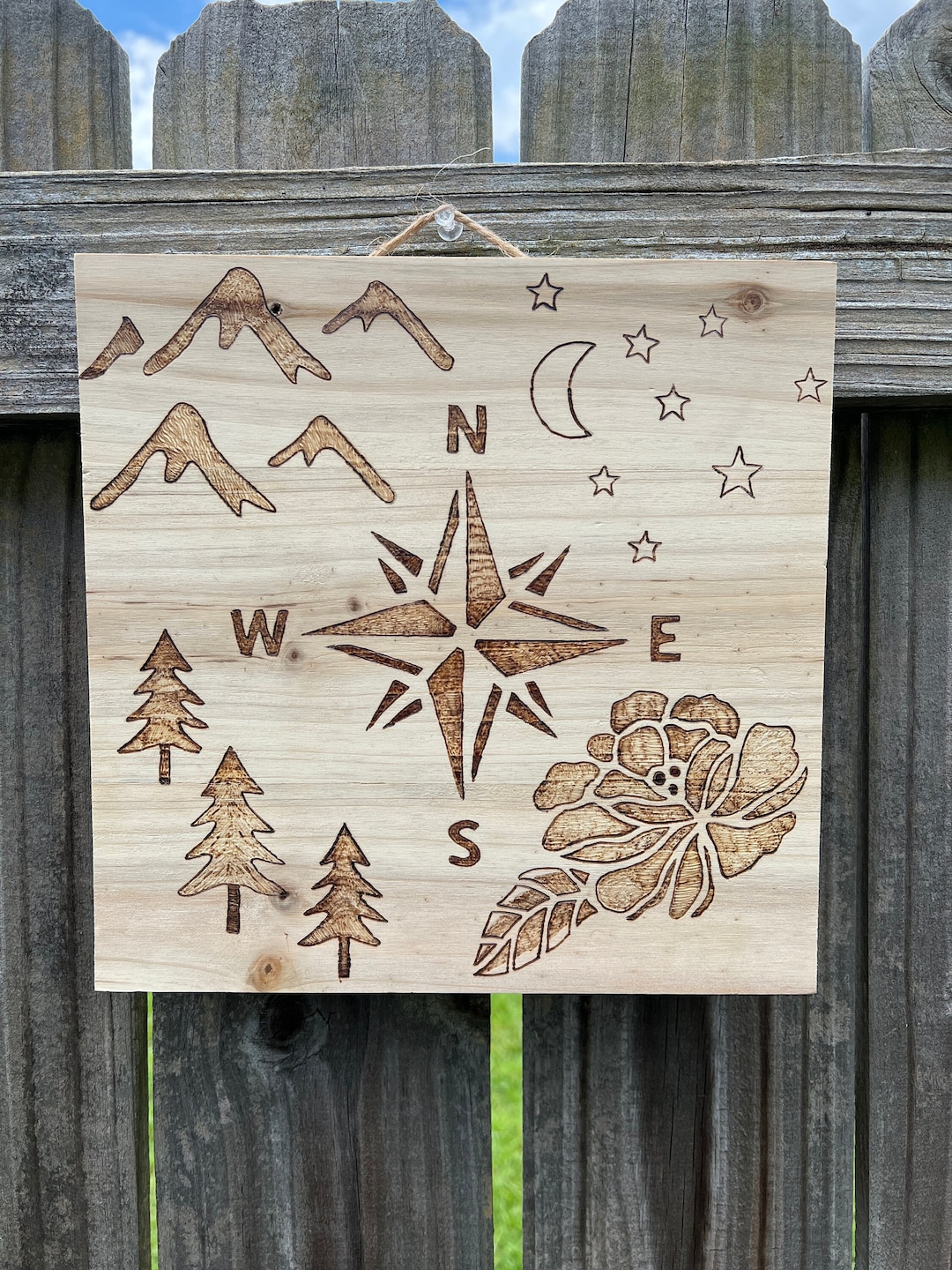 Explore the World wood Burning Sign Etsy