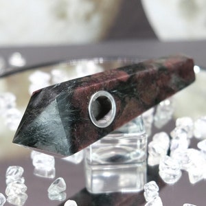 Garnet with Astrophyllite Crystal Pipe Kit