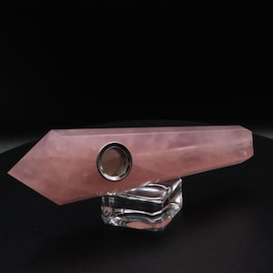 Rose Quartz Crystal Pipe Kit