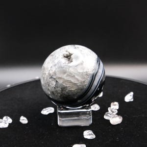 Black Lace Agate Sphere