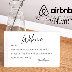 Airbnb-welkomstkaartsjabloon | Bewerkbaar Aanpasbaar in Canva | Huisregels voor Superhost vakantiewoning | VRBO-vakantiewoning | Thuis afdrukken
