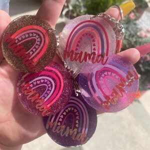 Boho Rainbow Acrylic Keychain