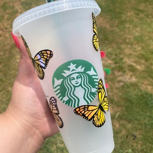 Starbucks Cold Cup - Holographic Butterfly