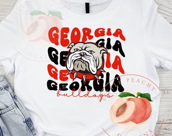 Georgia PNG , Bulldog PNG, Digital Download, Football PNG