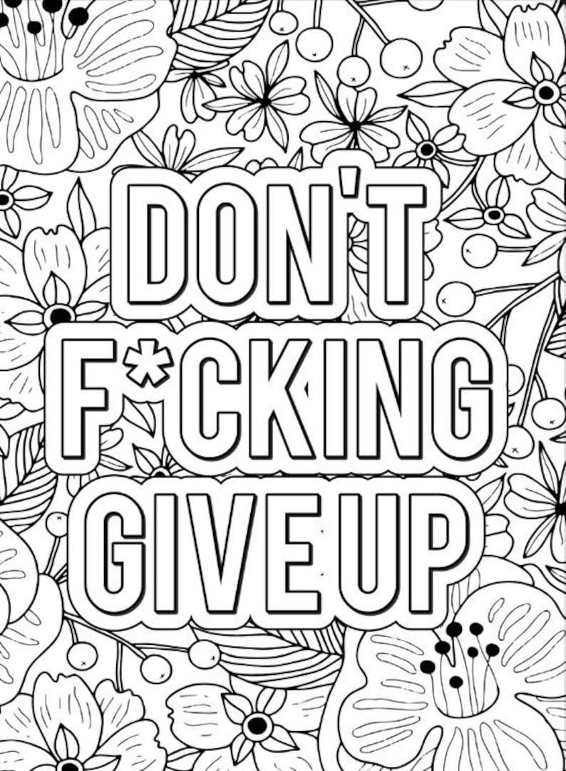 100 Swear Word Coloring Pages - Etsy