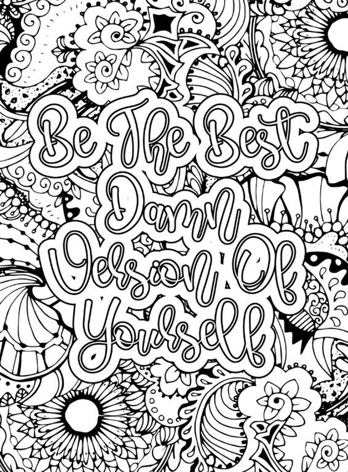100 Swear Word Coloring Pages - Etsy