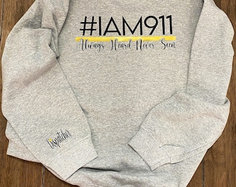 911 police Dispatcher  Personalized Crewneck Sweatshirt- Dispatcher Gifts/ Police Dispatcher Christmas Personalized Gift
