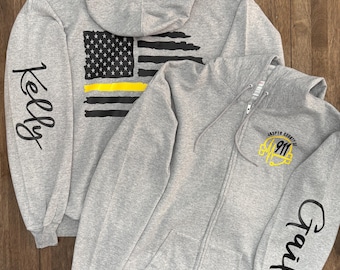 Dispatcher zipper hoodie Dispatcher gifts/ 911 dispatcher gifts/Dispatcher Jacket/Dispatcher/Dispatcher Gifts/TelecommunicationWeek Gift/
