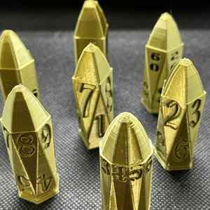 Bullet Shape Role Playing Dice