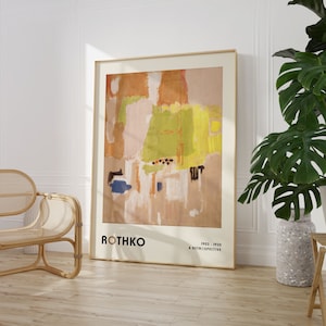 Earthtones Mark Rothko Art Print, Abstract Art Exhibition Poster, Minimalist Paintings, High Quality Digital Download, Printable Wall Art