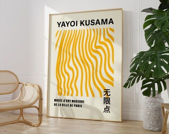 Yayoi Kusama Exhibition Poster, Japanese Decor (Digital Download)