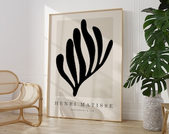 Matisse Cut Outs Print, Beige Neutral Tones, Minimalist Art (Digital Download)