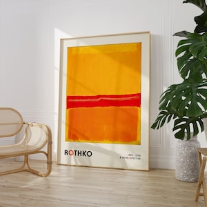 Sunset Colors Mark Rothko Art Print, Art Exhibition Poster, Minimalist Paintings, High Quality Digital Download