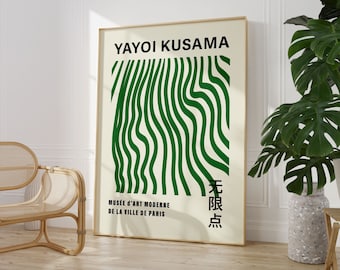 Yayoi Kusama Exhibition Poster, Japanese Decor (Digital Download)
