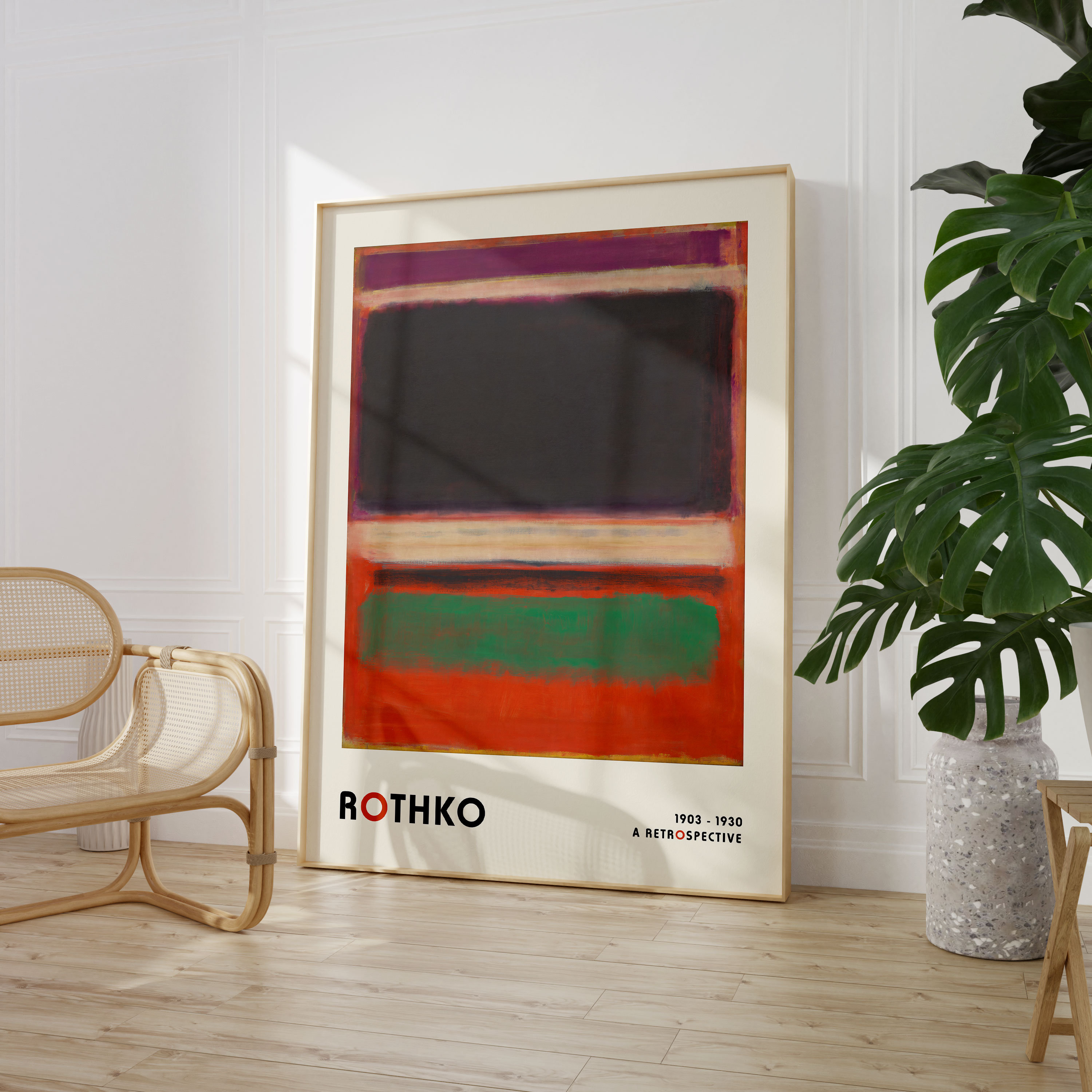 Mark Rothko Art Exhibition Poster, Minimalist Painting (digital