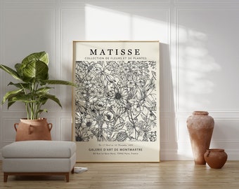 Matisse Flower Market Poster, Botanical Print (Digital Download)
