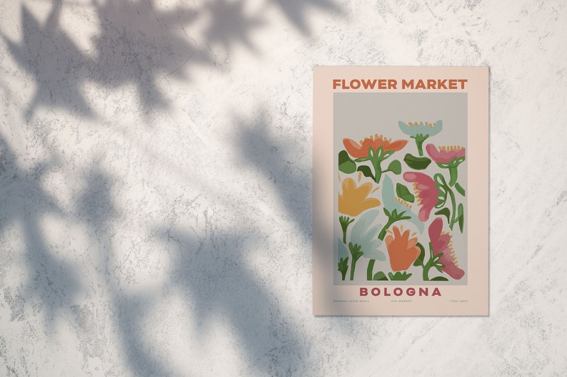 Bologna Flower Market Poster, Floral Art Print (digital Download) - Etsy