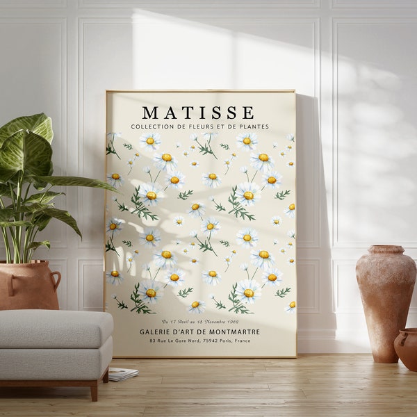 Matisse Flower Poster, Digital Download, Flower Market Poster, Matisse Print, Tokyo Flower, Printable Poster Matisse Plant, Botanical Poster