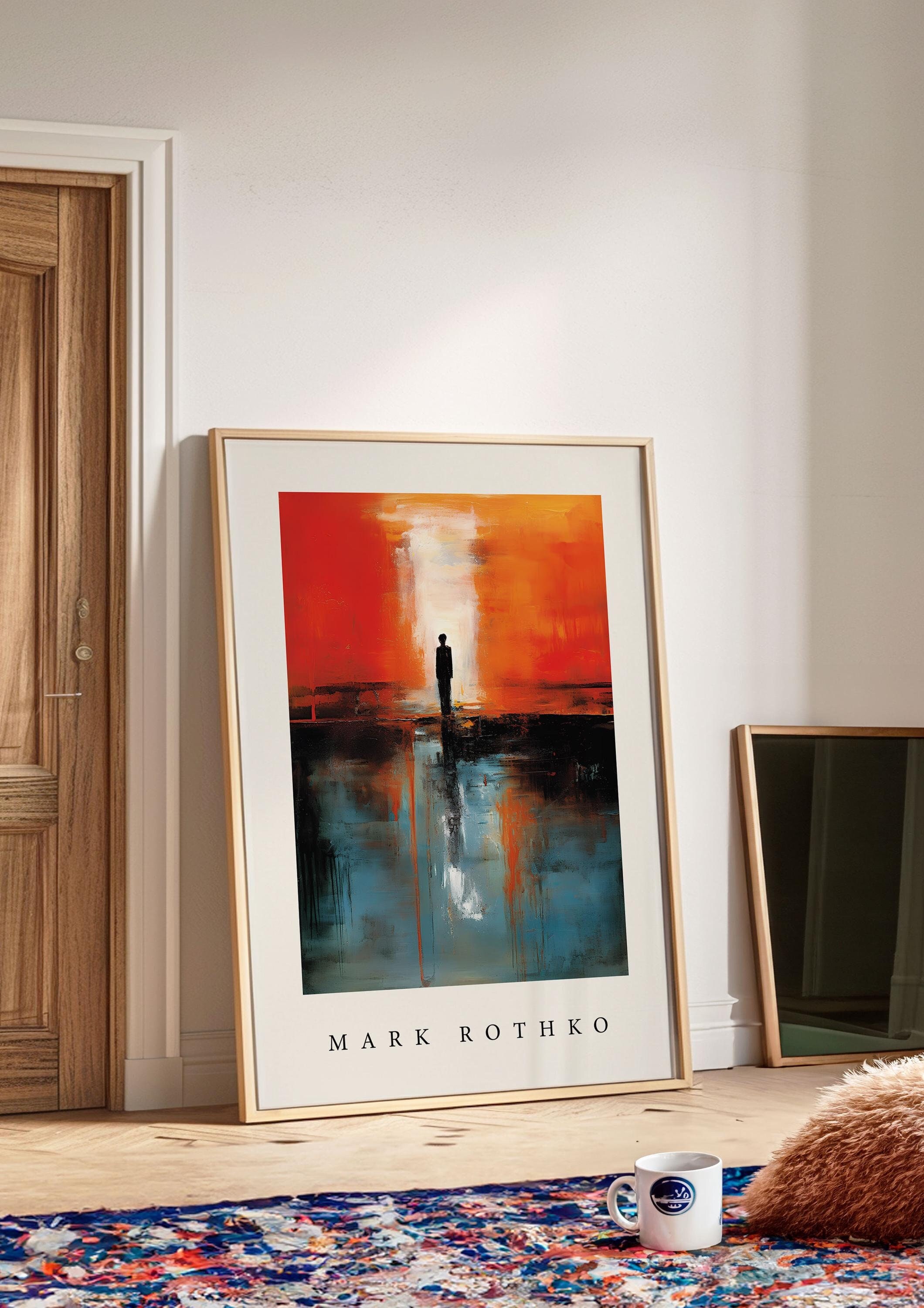 Mark Rothko Inspired Abstract Landscape Poster, Living Room Decor