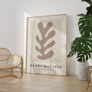 Henri Matisse Cutouts, Matisse Art Print, Matisse Beige Poster, Minimalist Wall Art, Earthtones Poster, French Wall Art, Matisse Poster