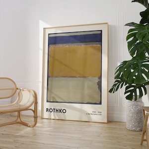 Neutral Tones Mark Rothko Art Print, Art Exhibition Poster, Minimalist Paintings, High Quality Digital Download