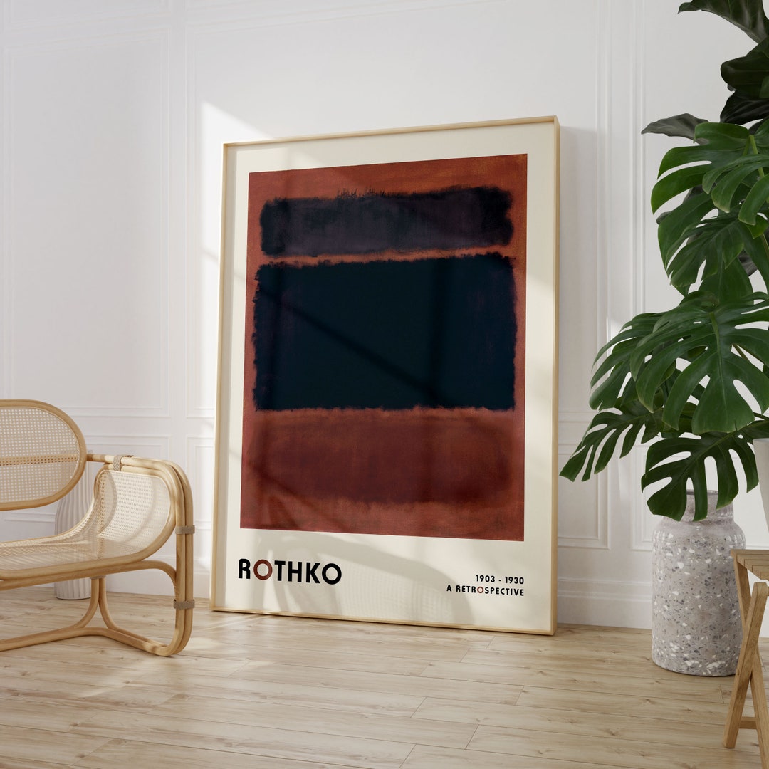 Dark Velvet Mark Rothko Art Print, Art Exhibition Poster, Vintage