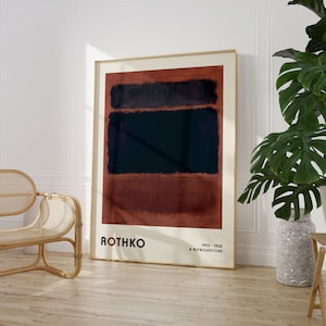 Dark Velvet Mark Rothko Kunstdruck, Kunstausstellung Poster, Vintage Gemälde, hochwertiger digitaler Download, druckbare Wandkunst