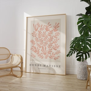 Matisse Beige Poster, Henri Matisse Art Print, Blush Boho Wall Art, Matisse Abstract Wall Art, Minimalist Wall Decor, Scandi Decor