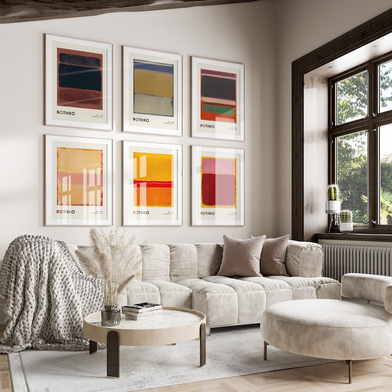 Mark Rothko Interor Design Mark Rothko Exhibition Poster Set, Abstract Art Prints (digital Print ...