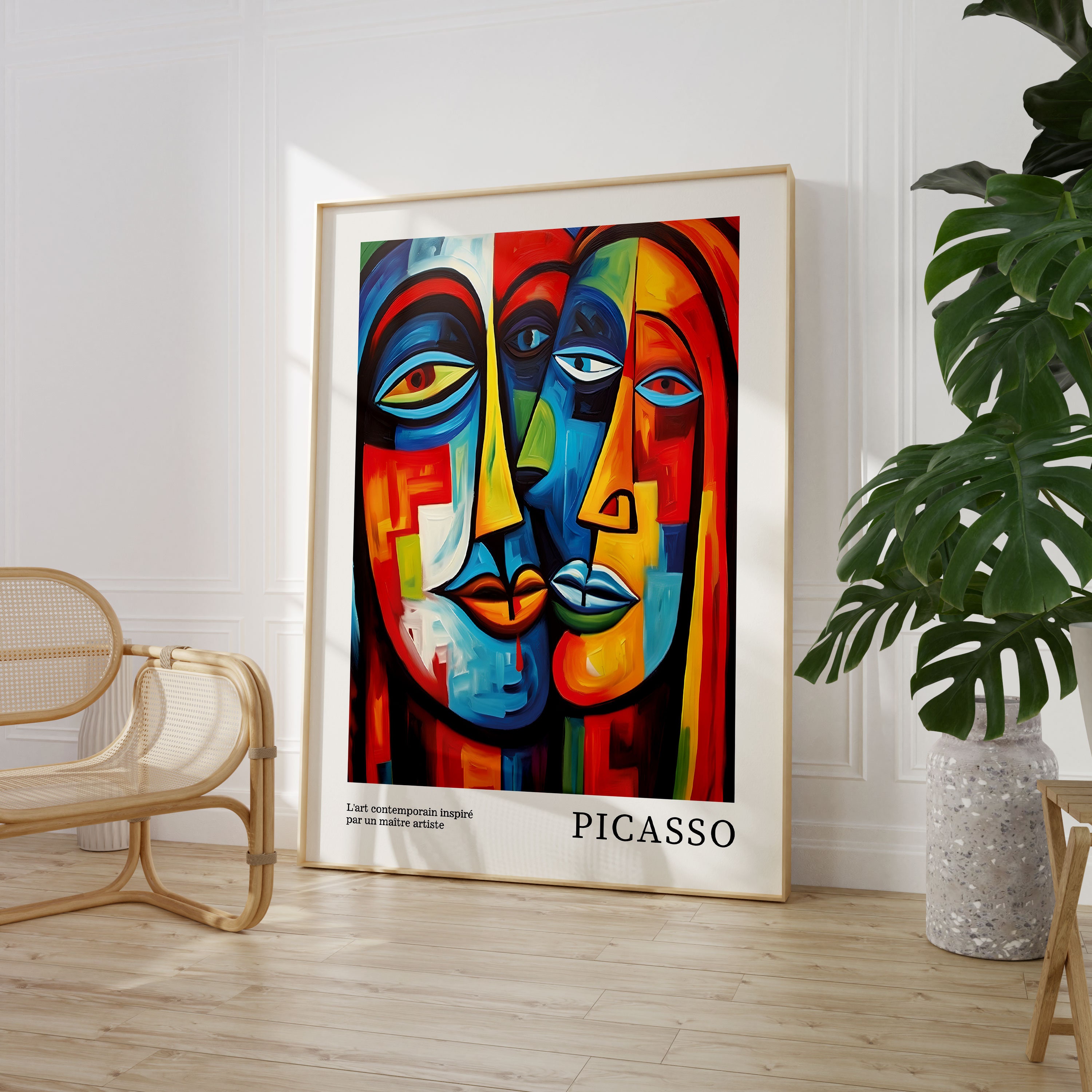 Pablo Picasso Digital Wall Art Print, Vintage Maximalist