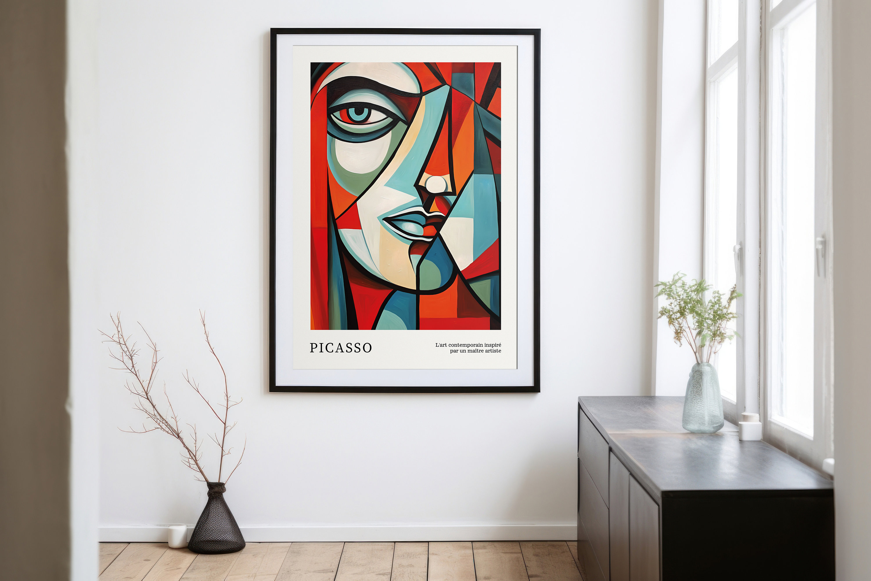 Wunderschne Gesicht Abstrakt Picasso Gesicht Bild