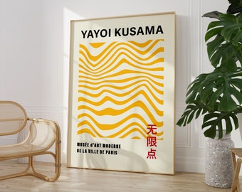Yayoi Kusama Exhibition Poster, Japanese Wall Art (Digital Download)