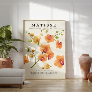 Affiche de fleurs Matisse, téléchargement numérique, affiche du marché aux fleurs, impression Matisse, fleur de Tokyo, affiche imprimable plante Matisse, affiche botanique