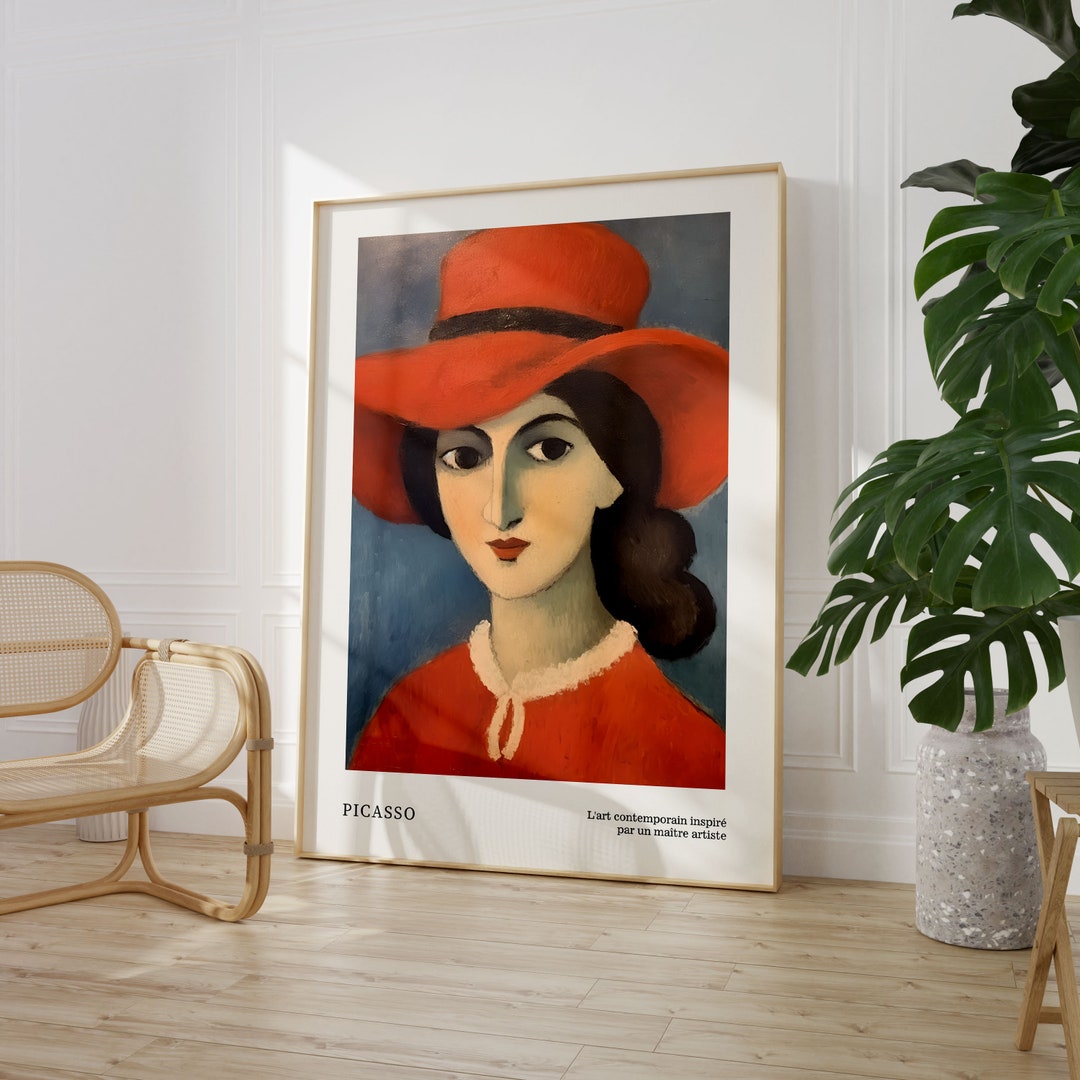 Pablo Picasso Woman Portrait Digital Wall Art Print, Vintage Maximalist ...